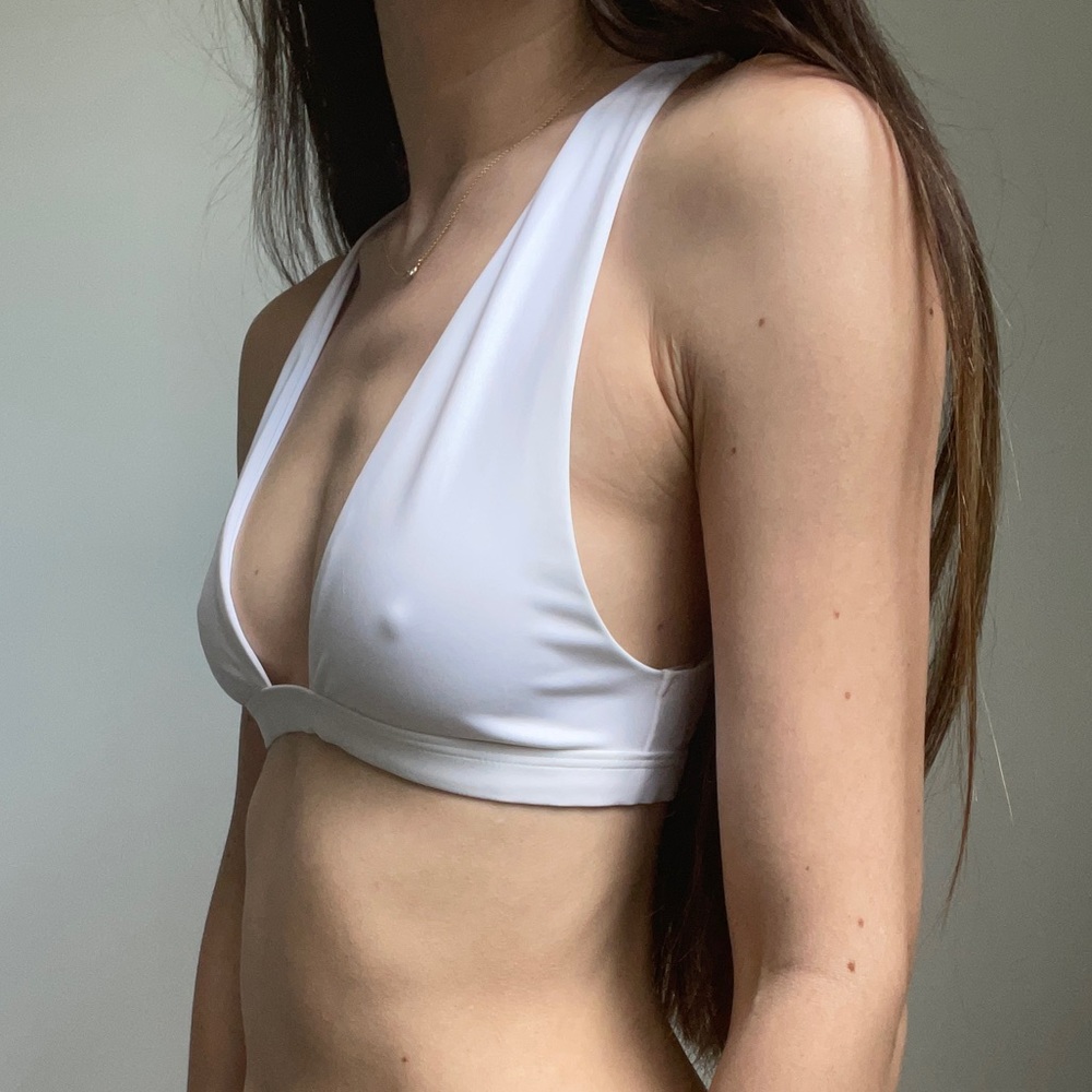 Kookai White Bikini Top Size 1